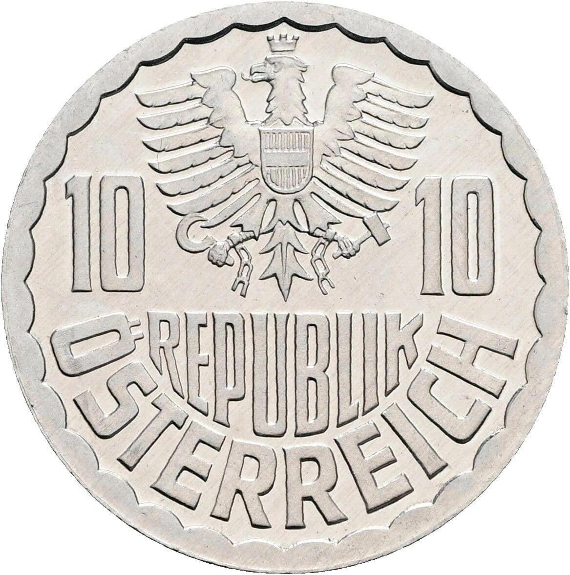 10 Groschen 1987 – Rückseite