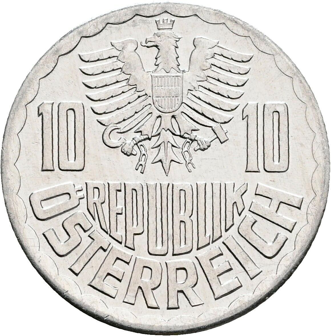 10 Groschen 1980 – Rückseite