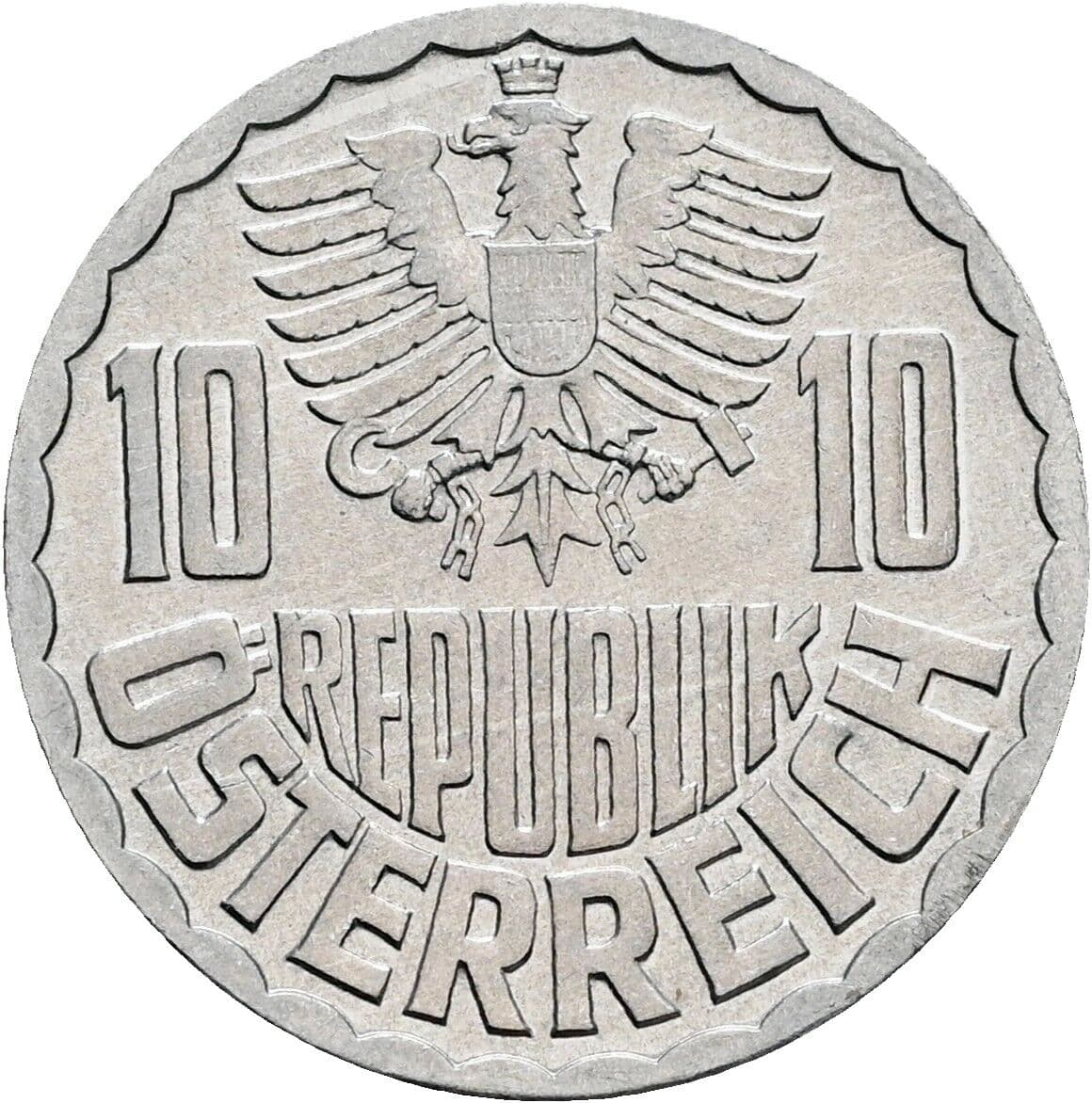 10 Groschen 1976 – Rückseite