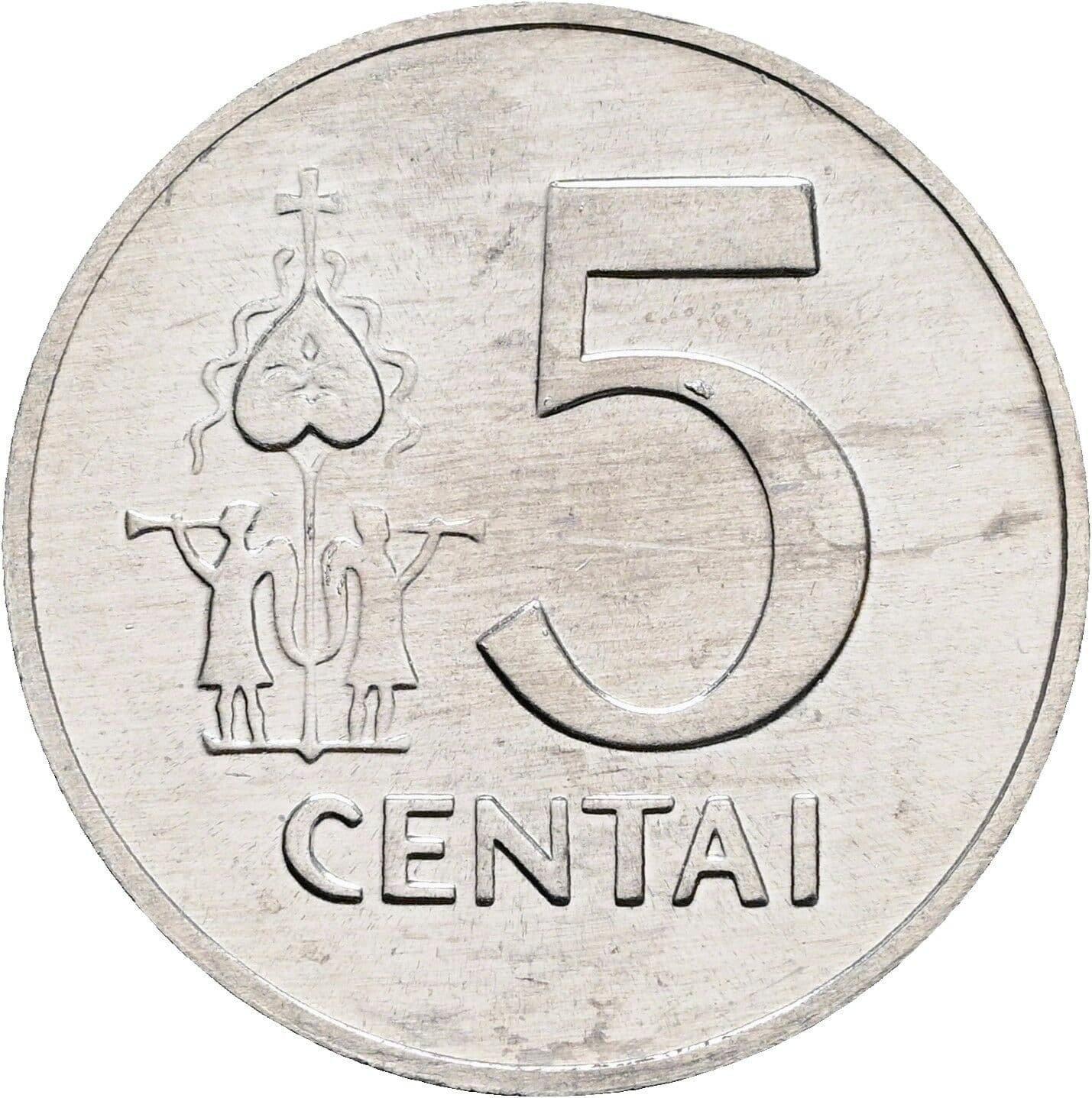 5 Centai 1991 – Vorderseite