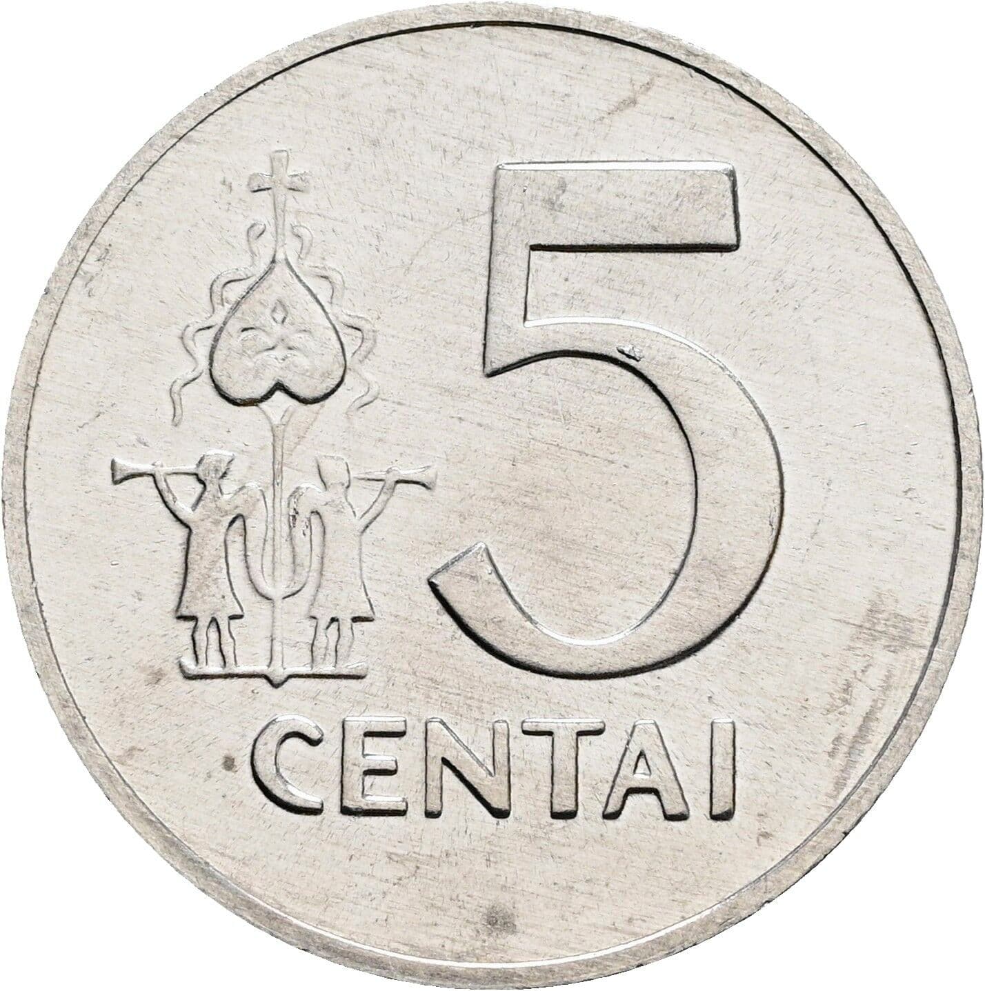 5 Centai 1991 – Vorderseite