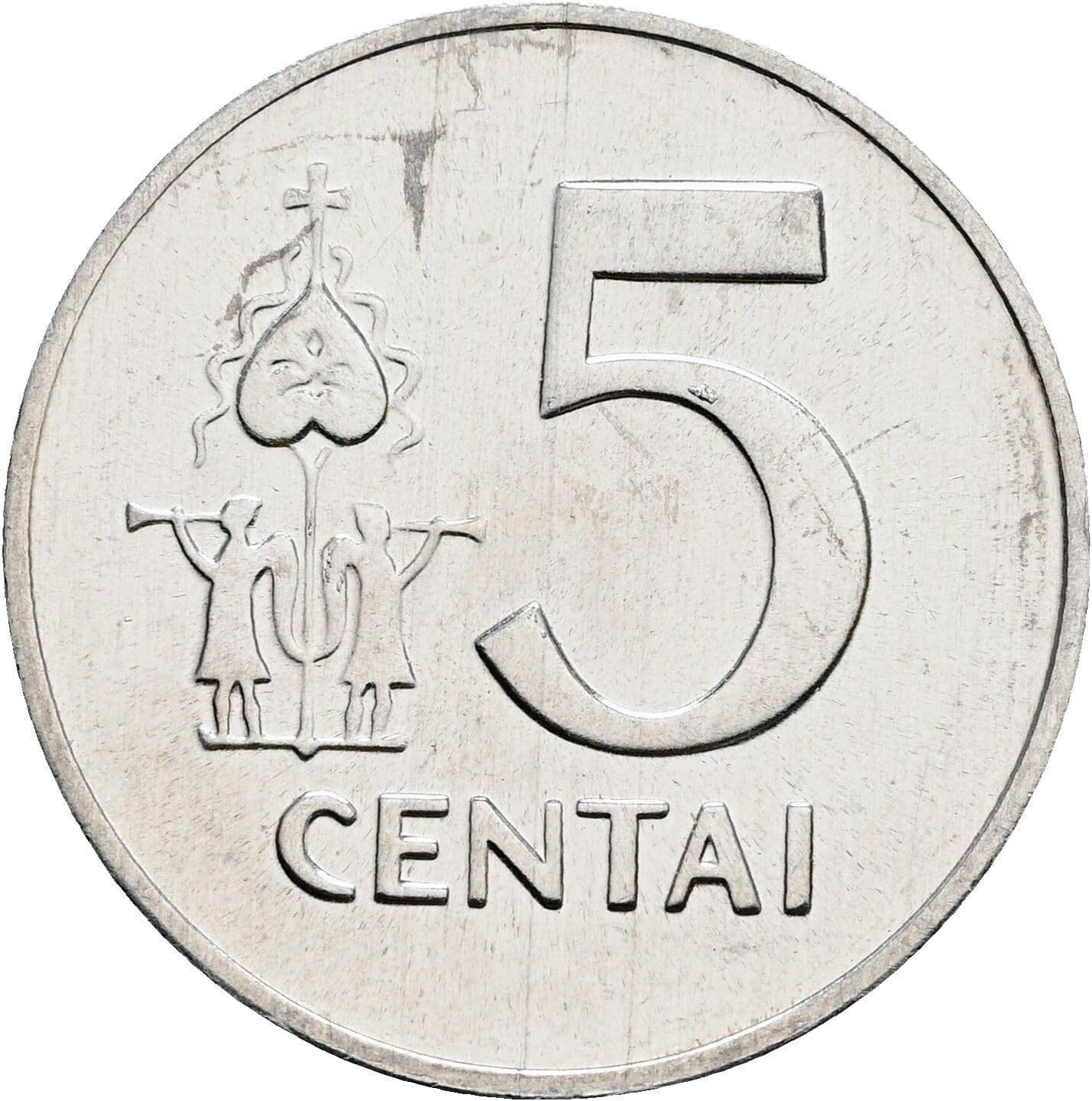 5 Centai 1991 – Vorderseite
