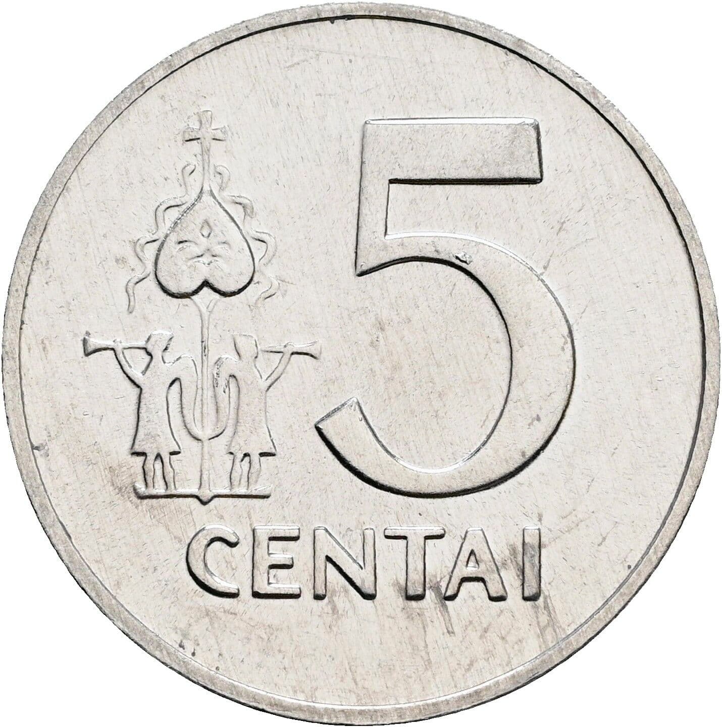 5 Centai 1991 – Vorderseite