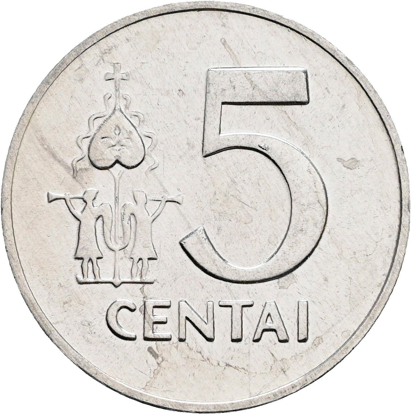 5 Centai 1991 – Vorderseite