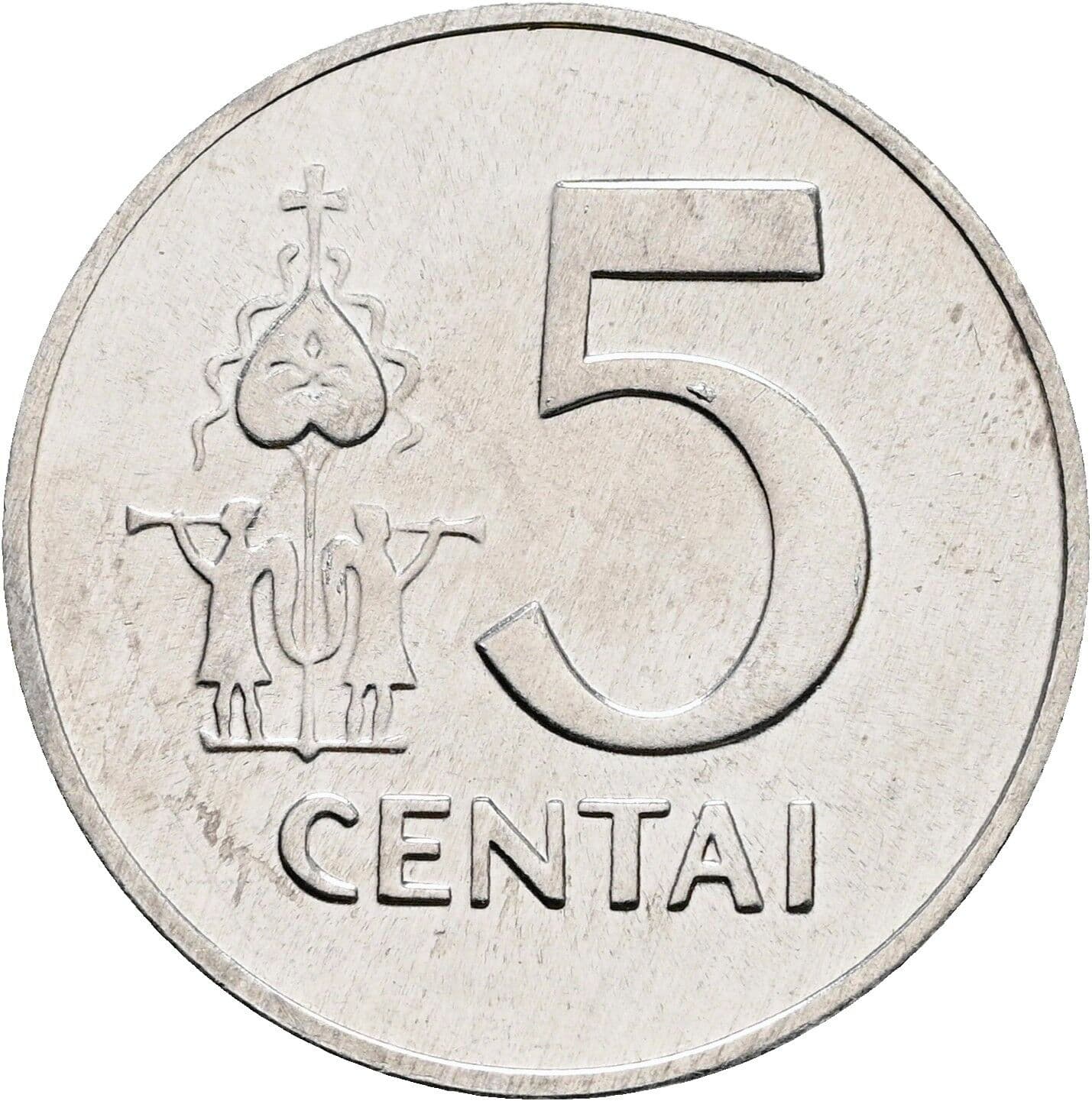 5 Centai 1991 – Vorderseite