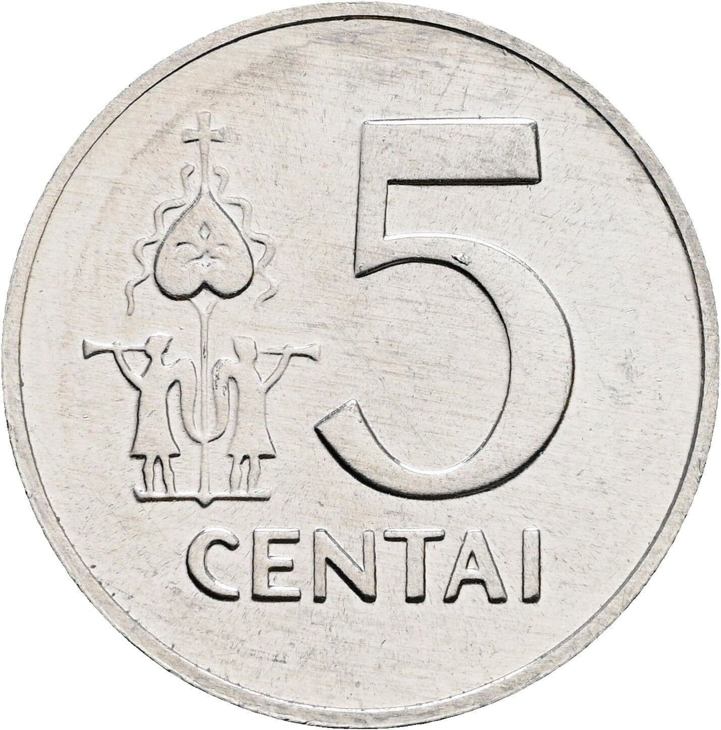 5 Centai 1991 – Vorderseite