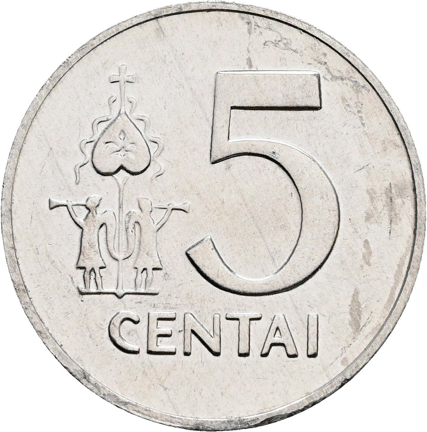 5 Centai 1991 – Vorderseite