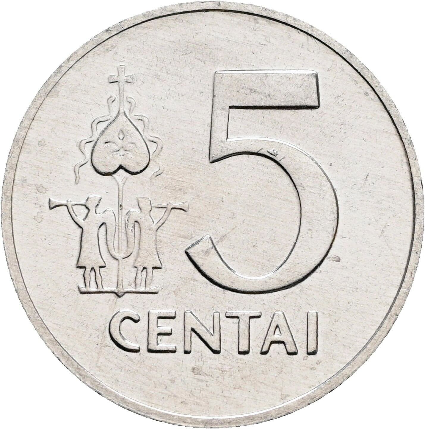 5 Centai 1991 – Vorderseite