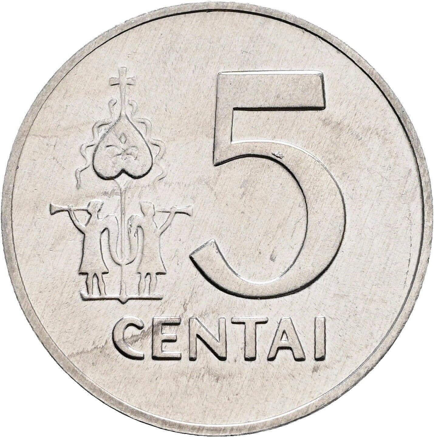 5 Centai 1991 – Vorderseite