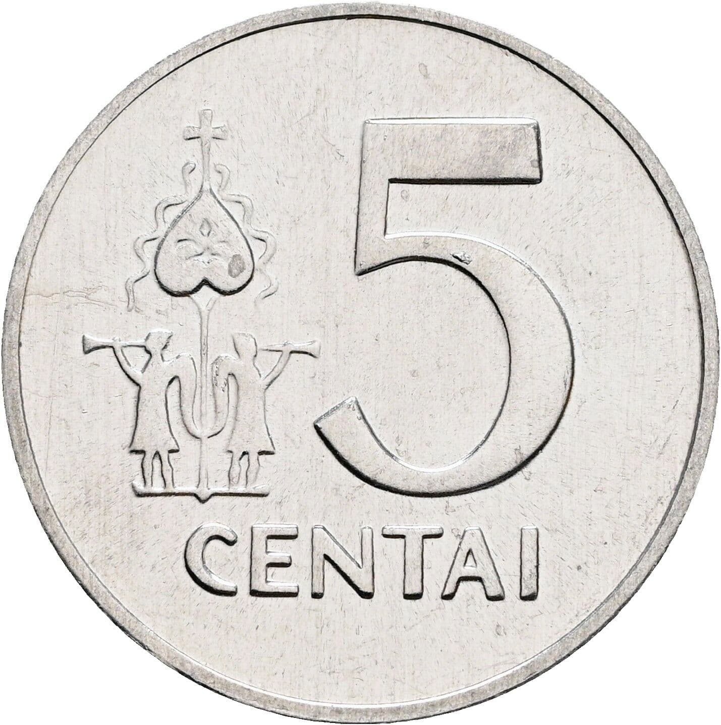 5 Centai 1991 – Vorderseite
