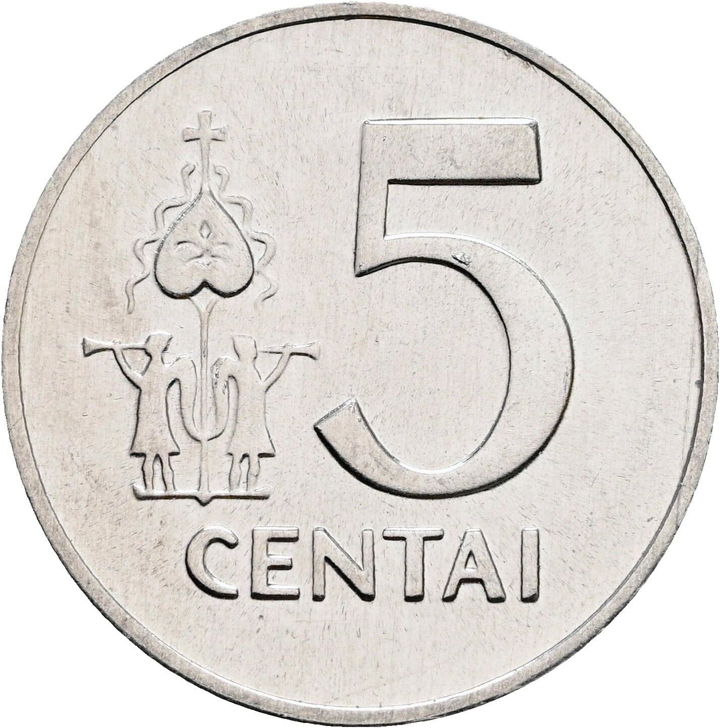 5 Centai 1991 – Vorderseite