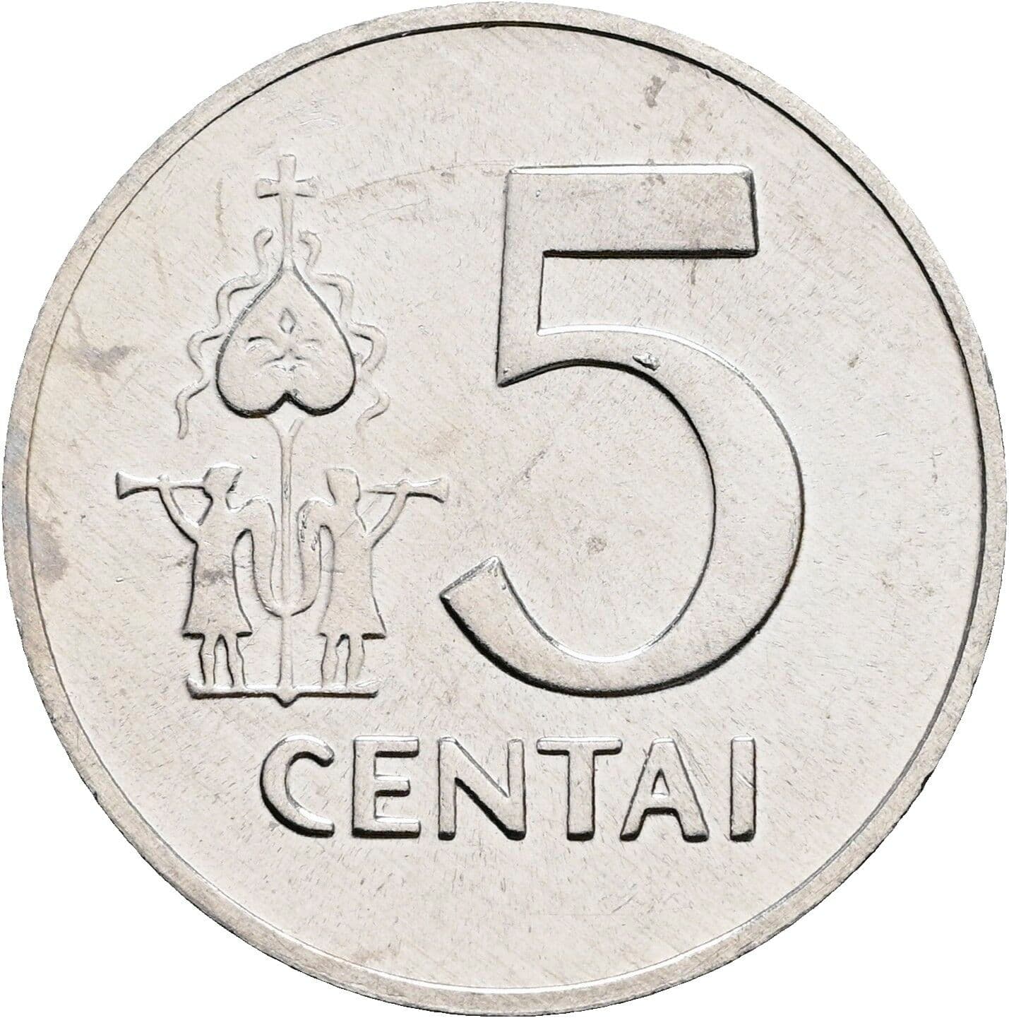 5 Centai 1991 – Vorderseite