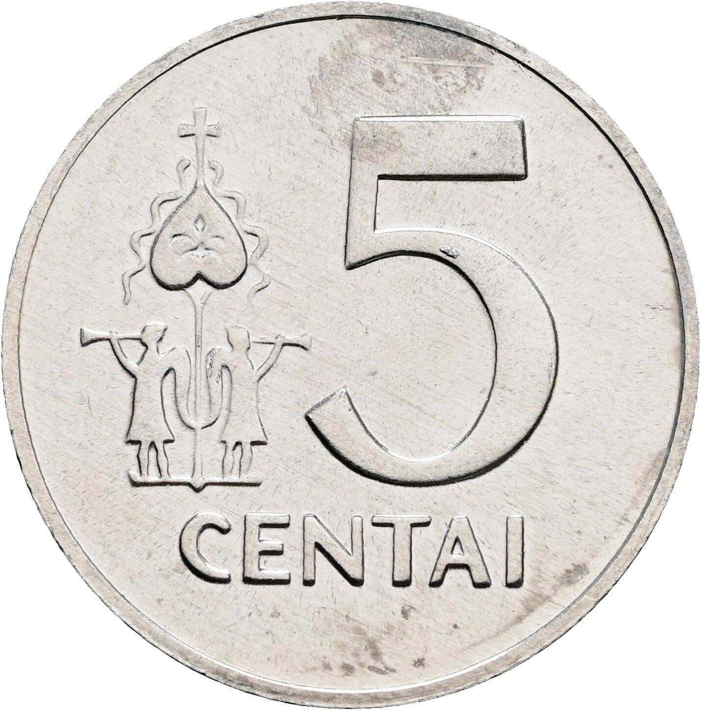 5 Centai 1991 – Vorderseite