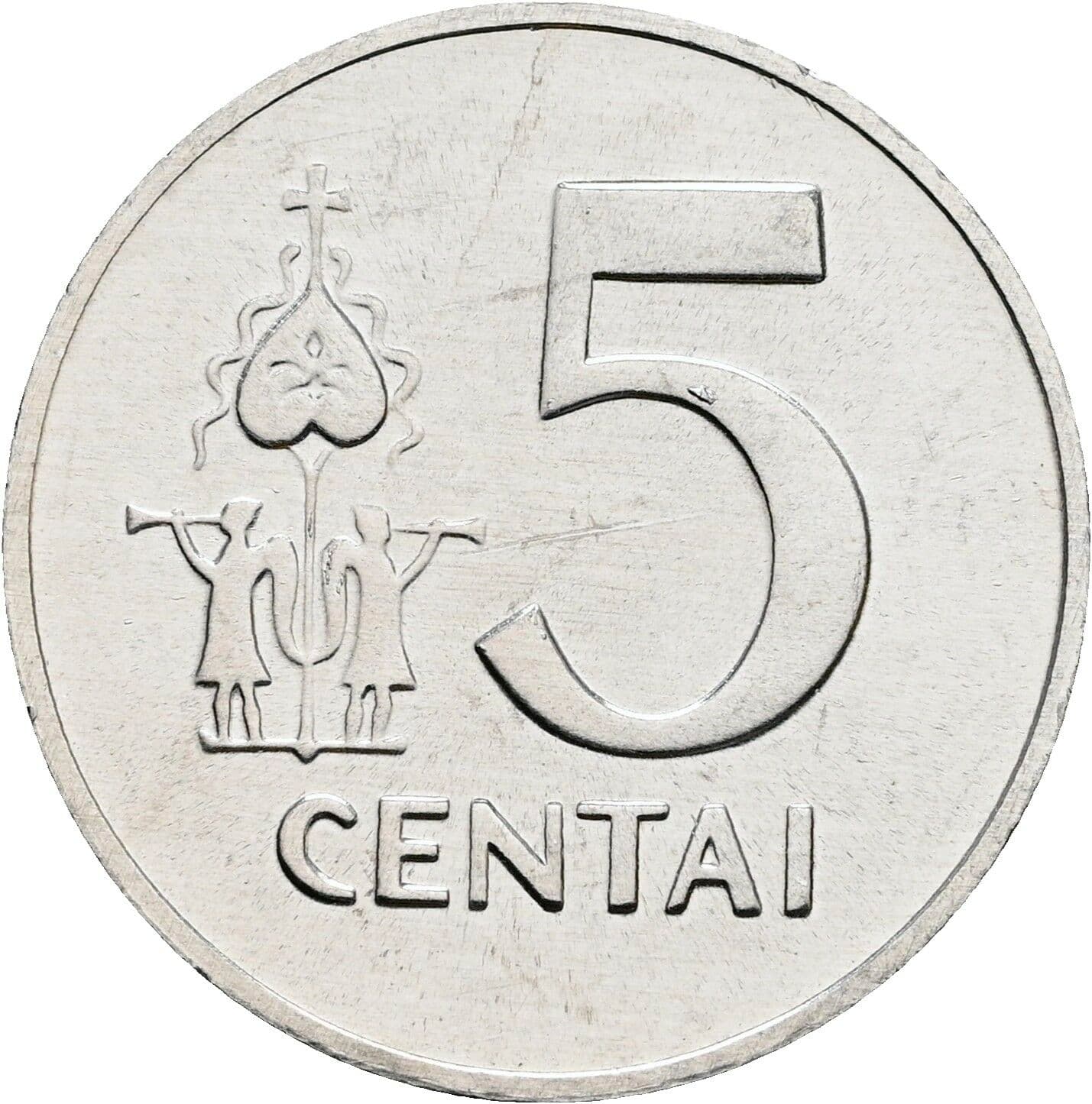 5 Centai 1991 – Vorderseite