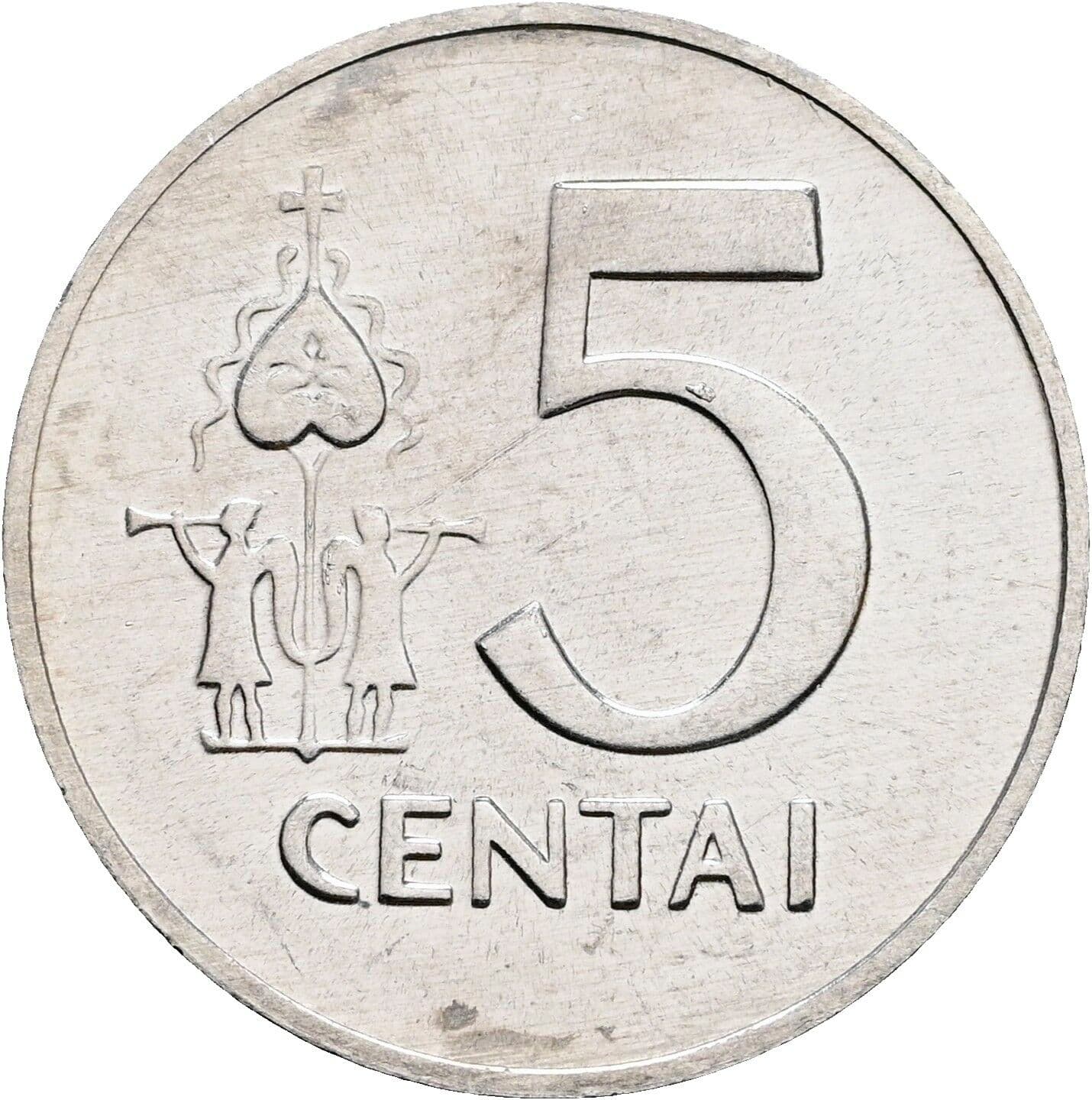 5 Centai 1991 – Vorderseite