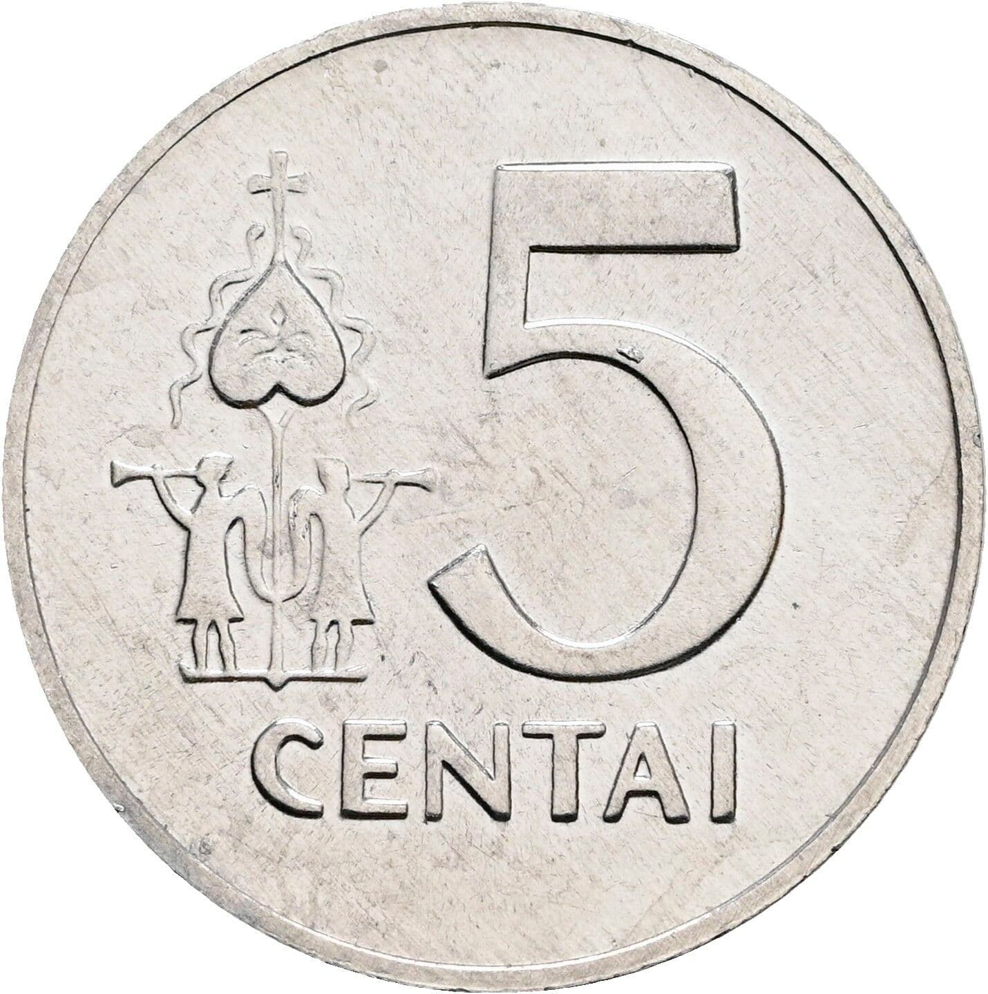 5 Centai 1991 – Vorderseite