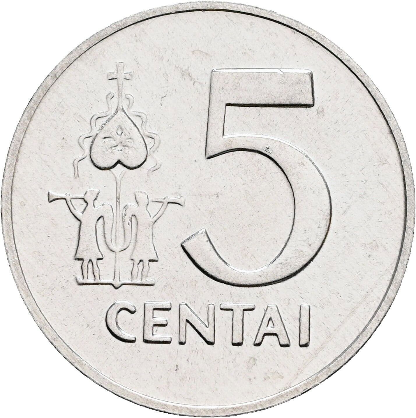 5 Centai 1991 – Vorderseite