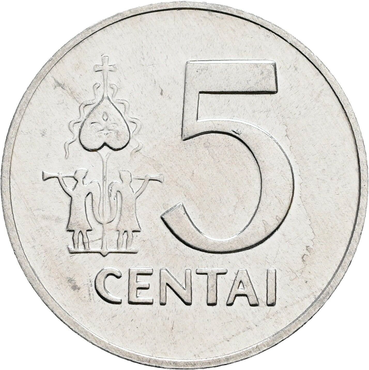 5 Centai 1991 – Vorderseite