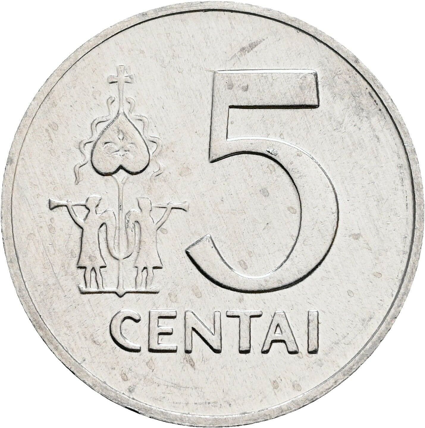 5 Centai 1991 – Vorderseite
