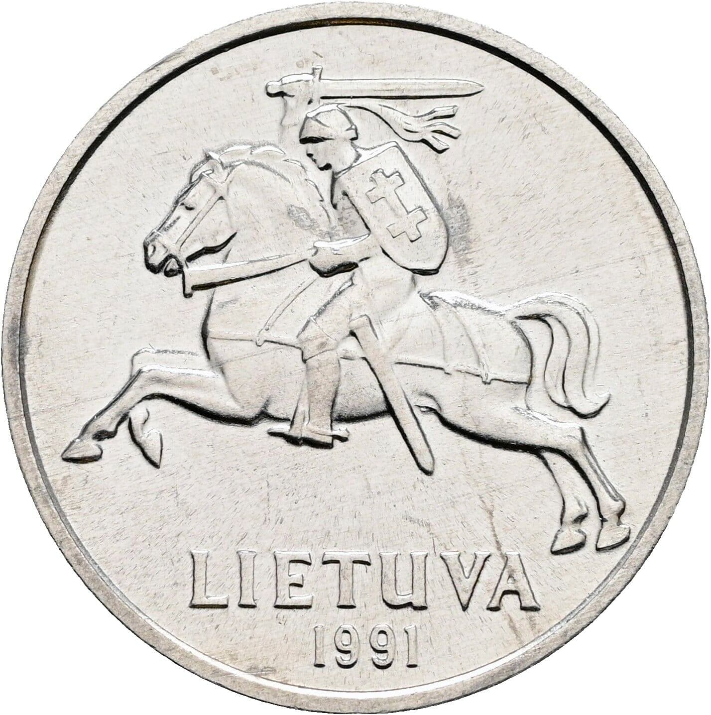 5 Centai 1991 – Rückseite