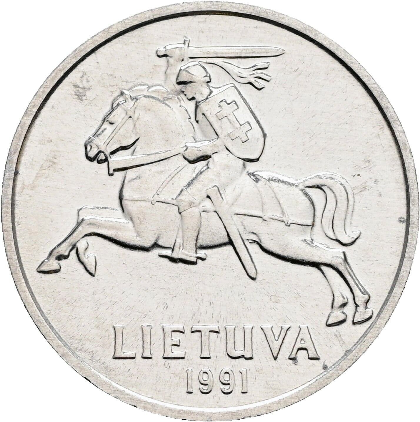 5 Centai 1991 – Rückseite