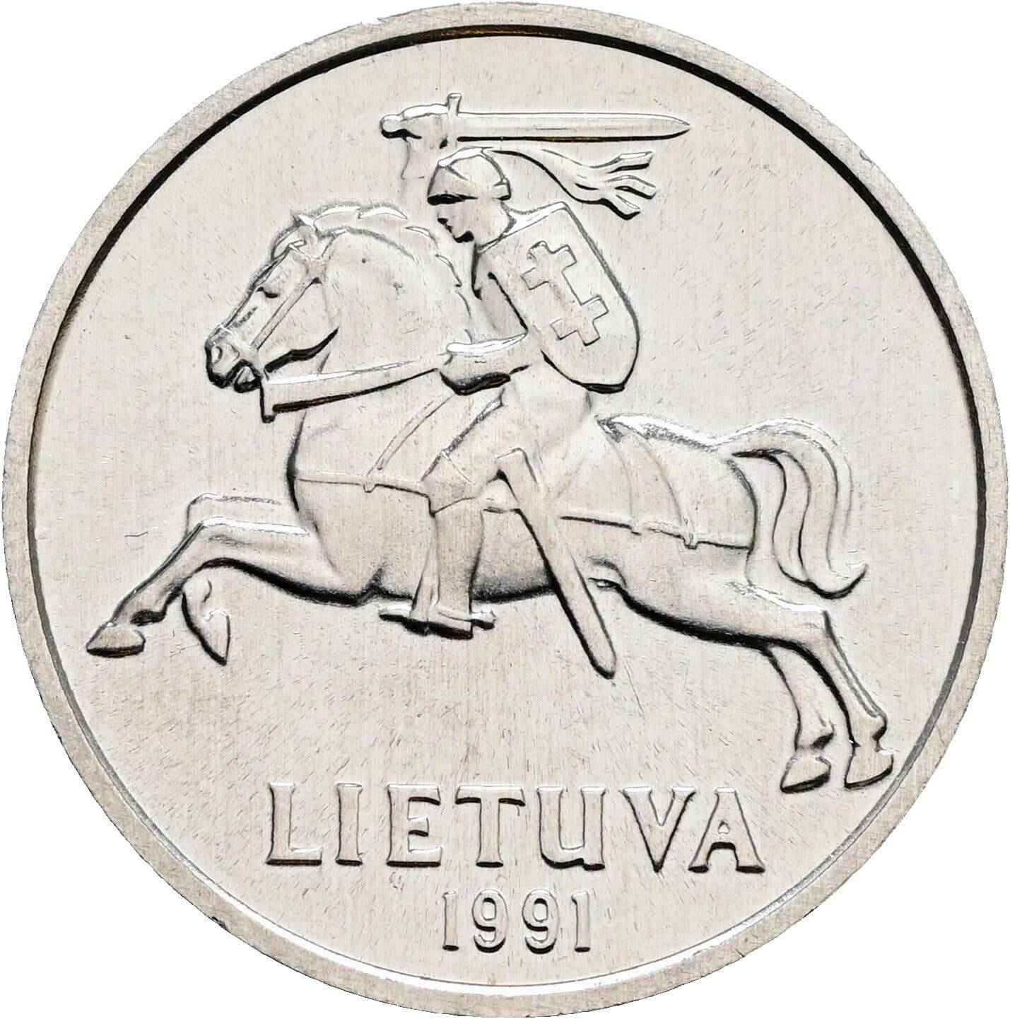 5 Centai 1991 – Rückseite