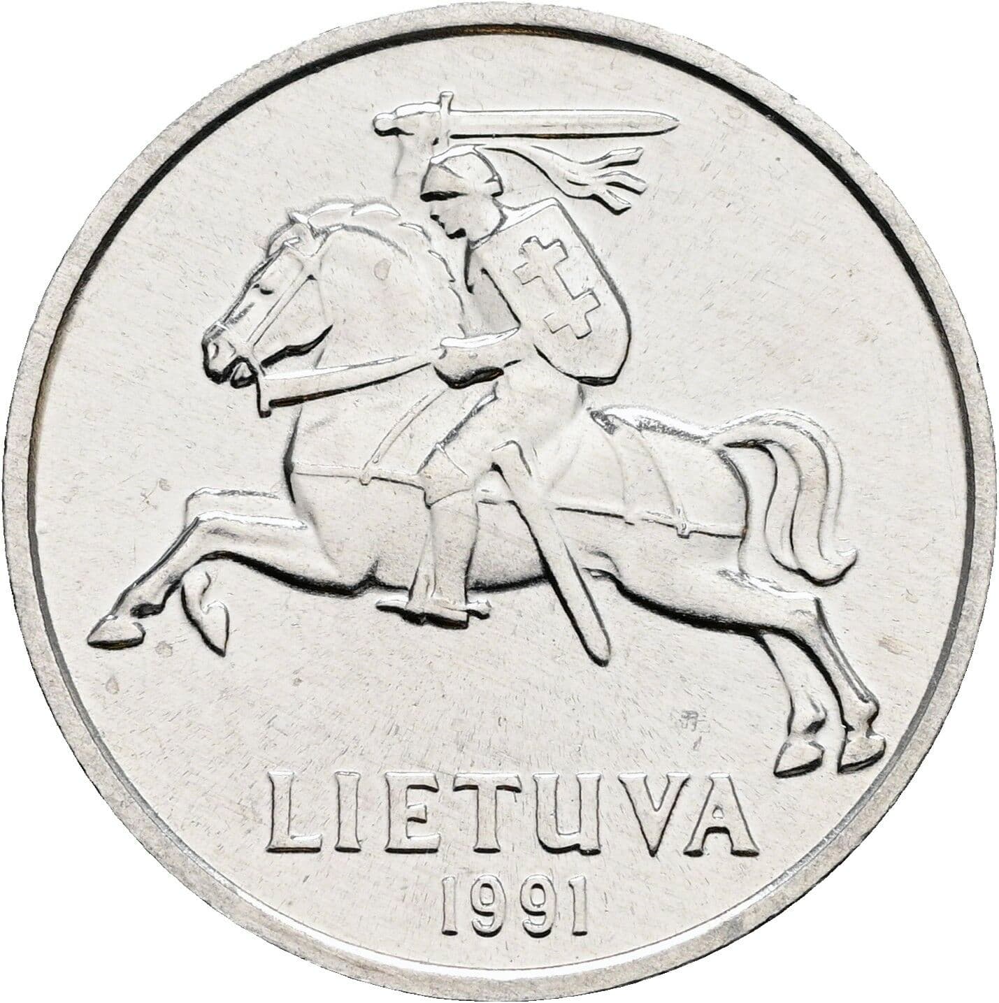 5 Centai 1991 – Rückseite
