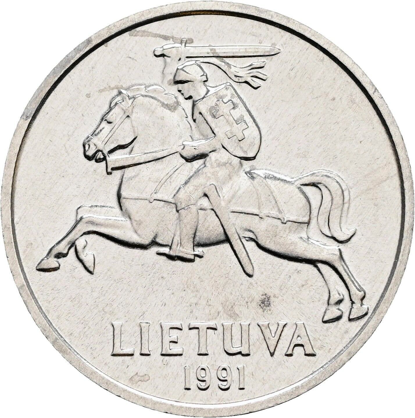 5 Centai 1991 – Rückseite