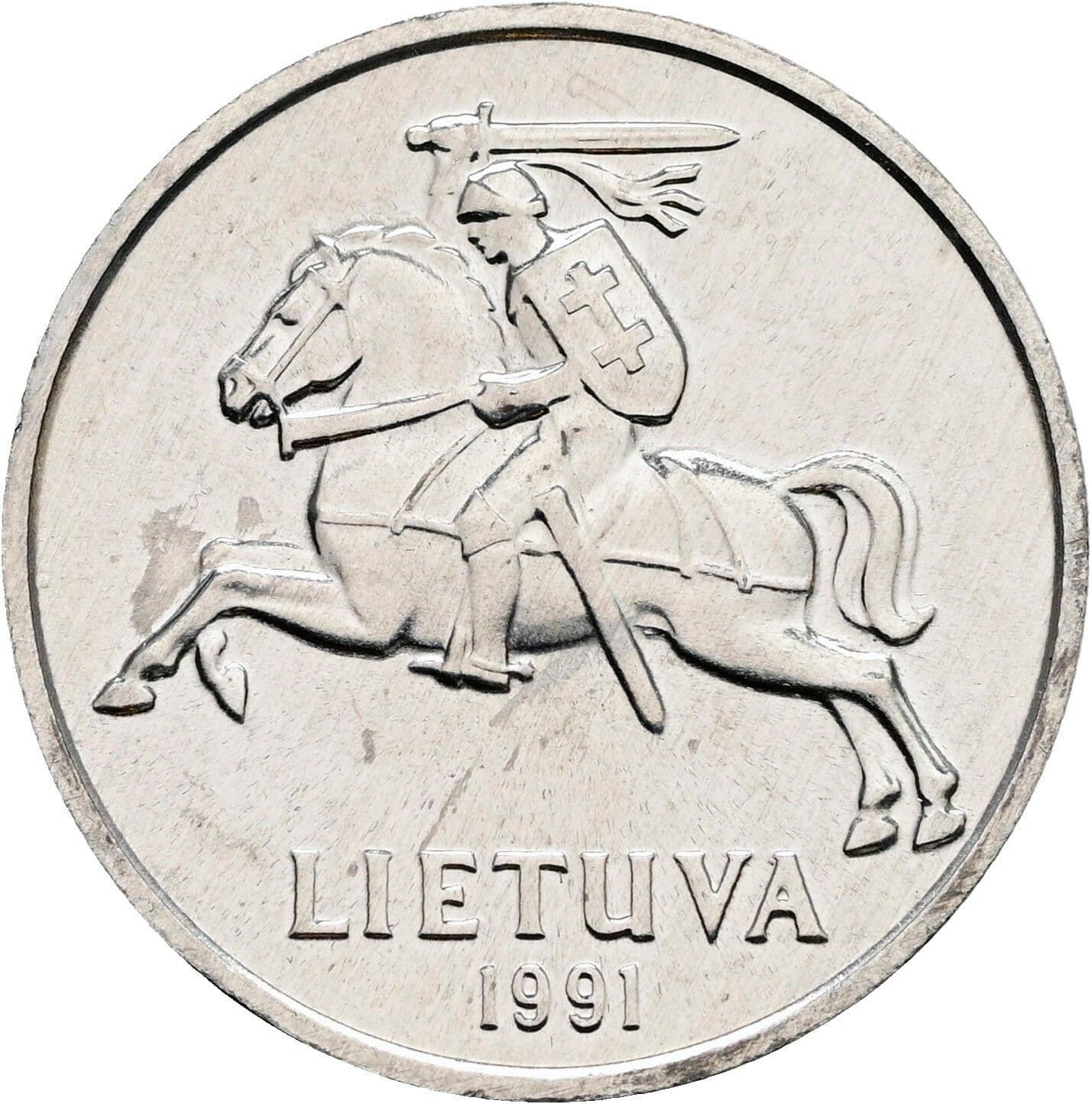 5 Centai 1991 – Rückseite