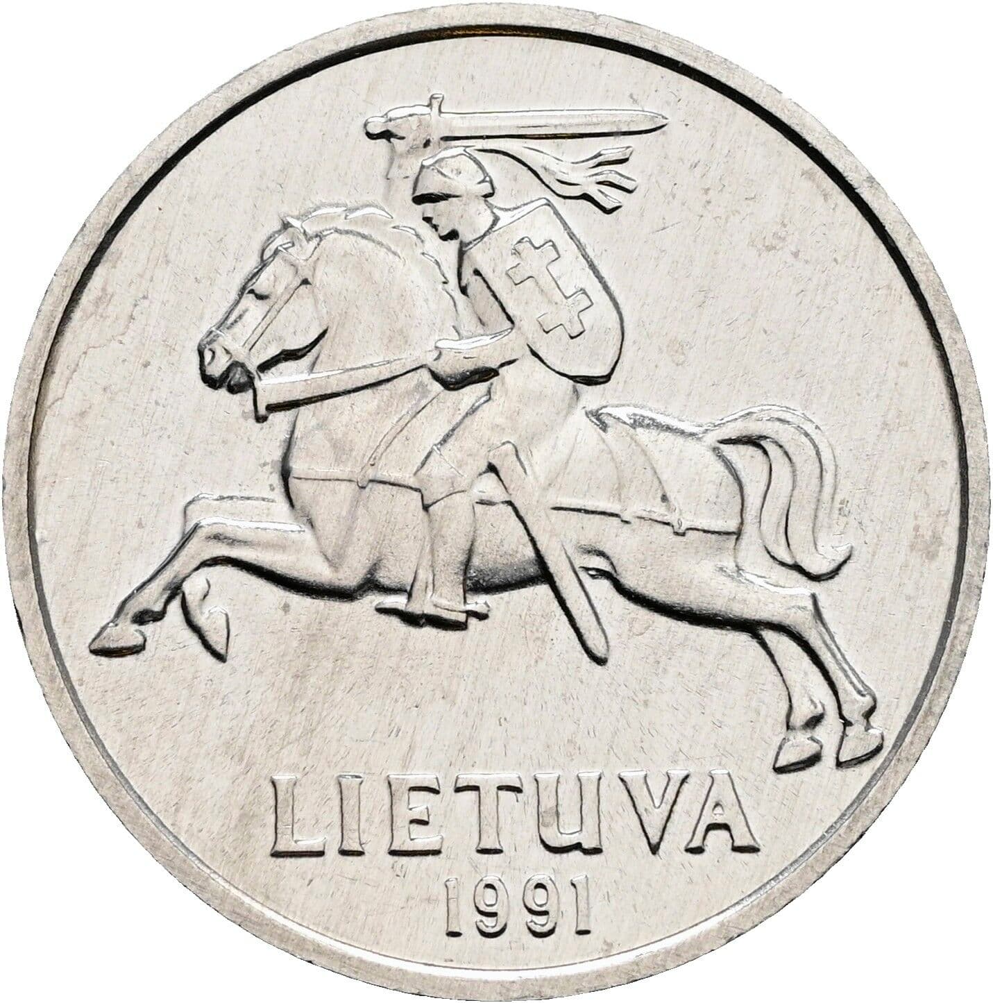5 Centai 1991 – Rückseite
