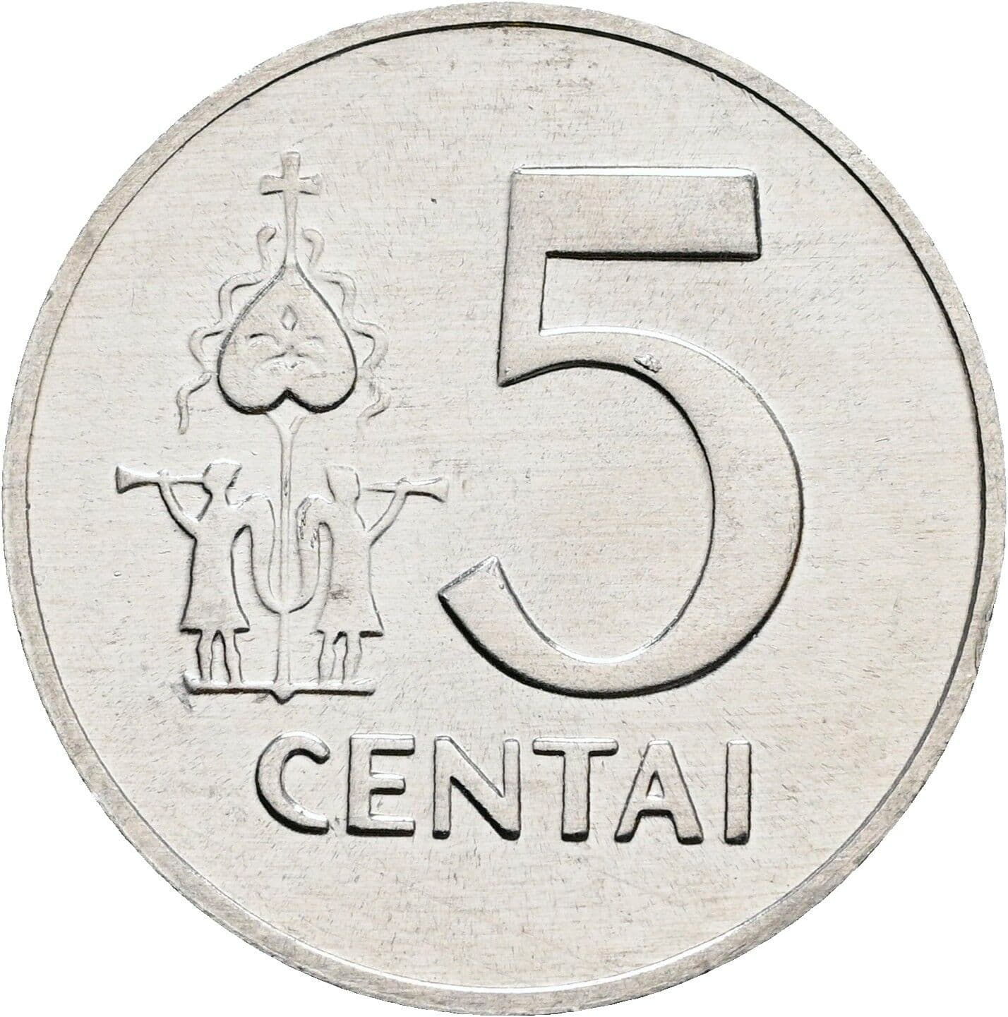 5 Centai 1991 – Vorderseite