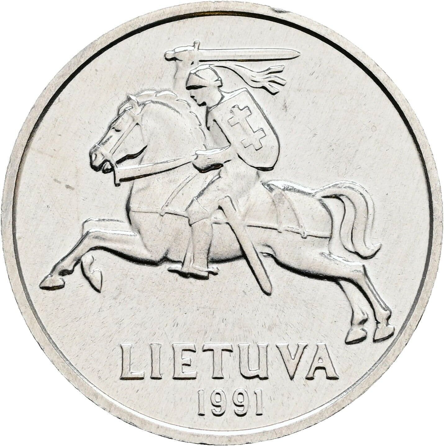 5 Centai 1991 – Rückseite