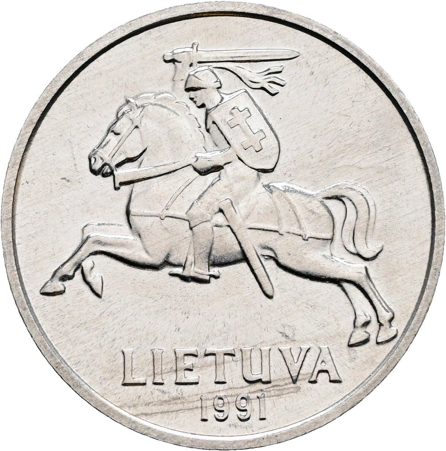 5 Centai 1991 – Rückseite
