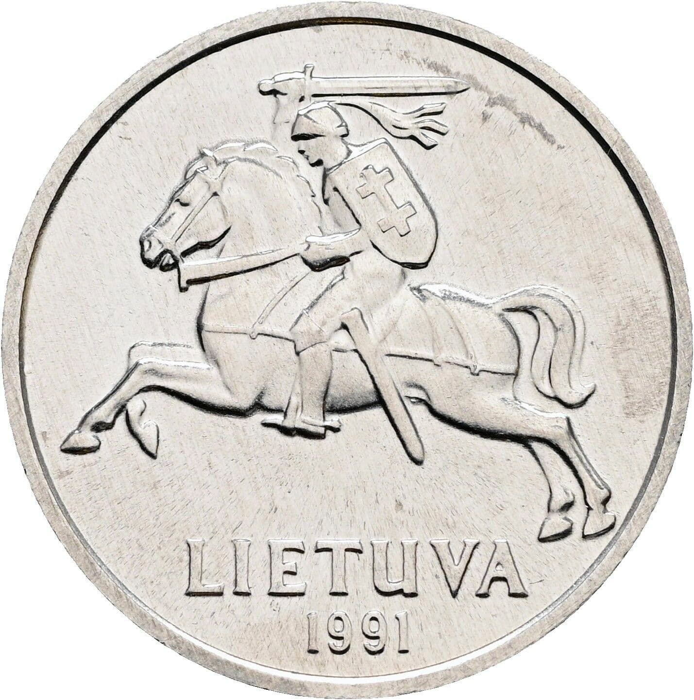 5 Centai 1991 – Rückseite