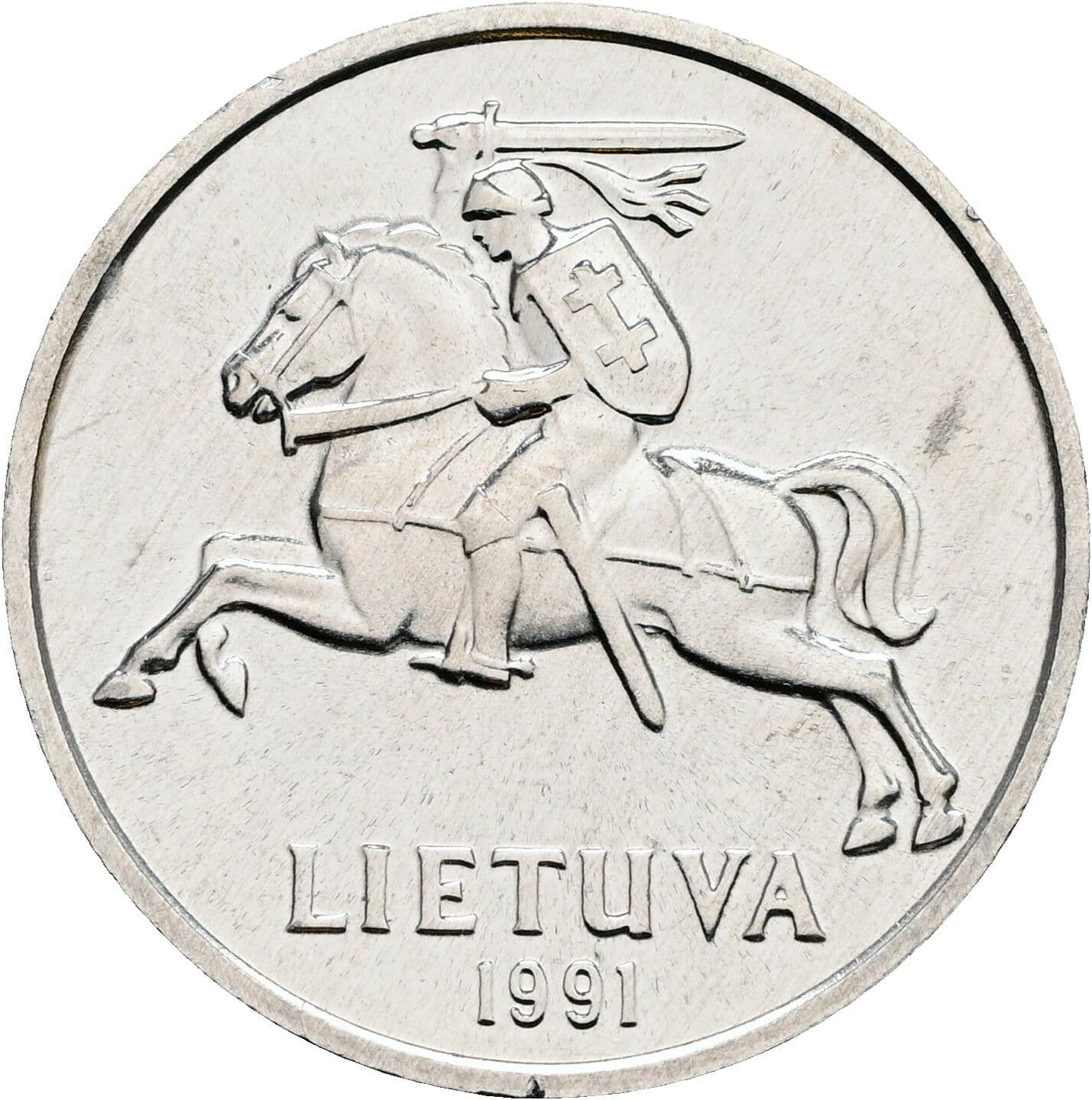 5 Centai 1991 – Rückseite
