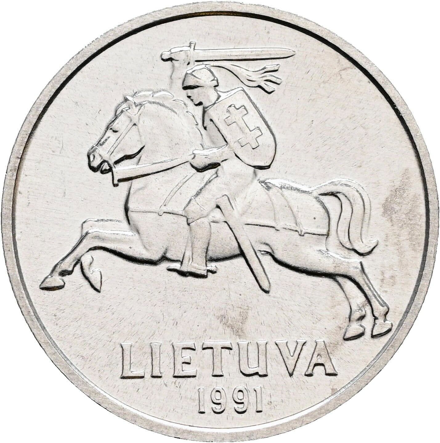5 Centai 1991 – Rückseite