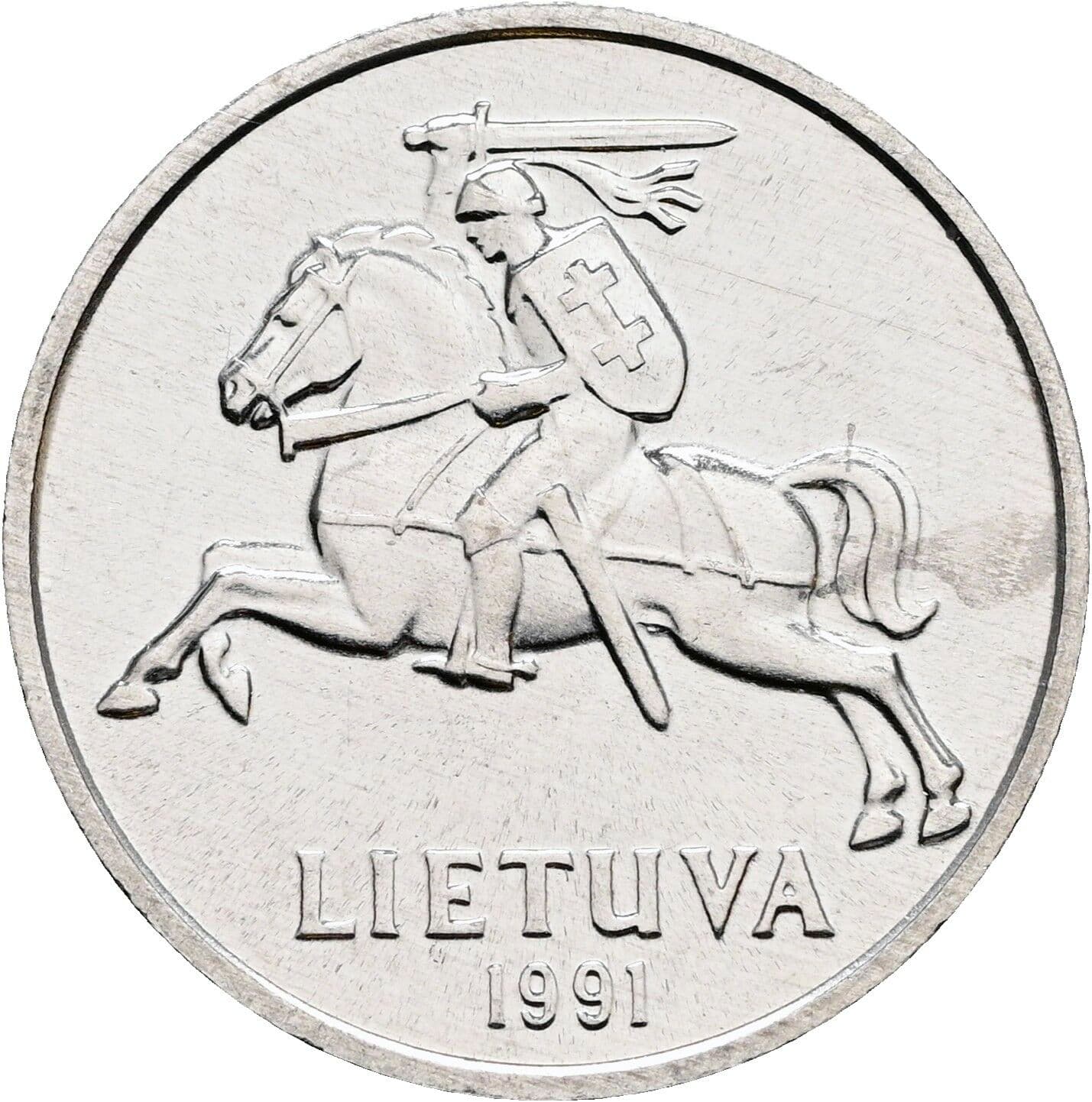 5 Centai 1991 – Rückseite