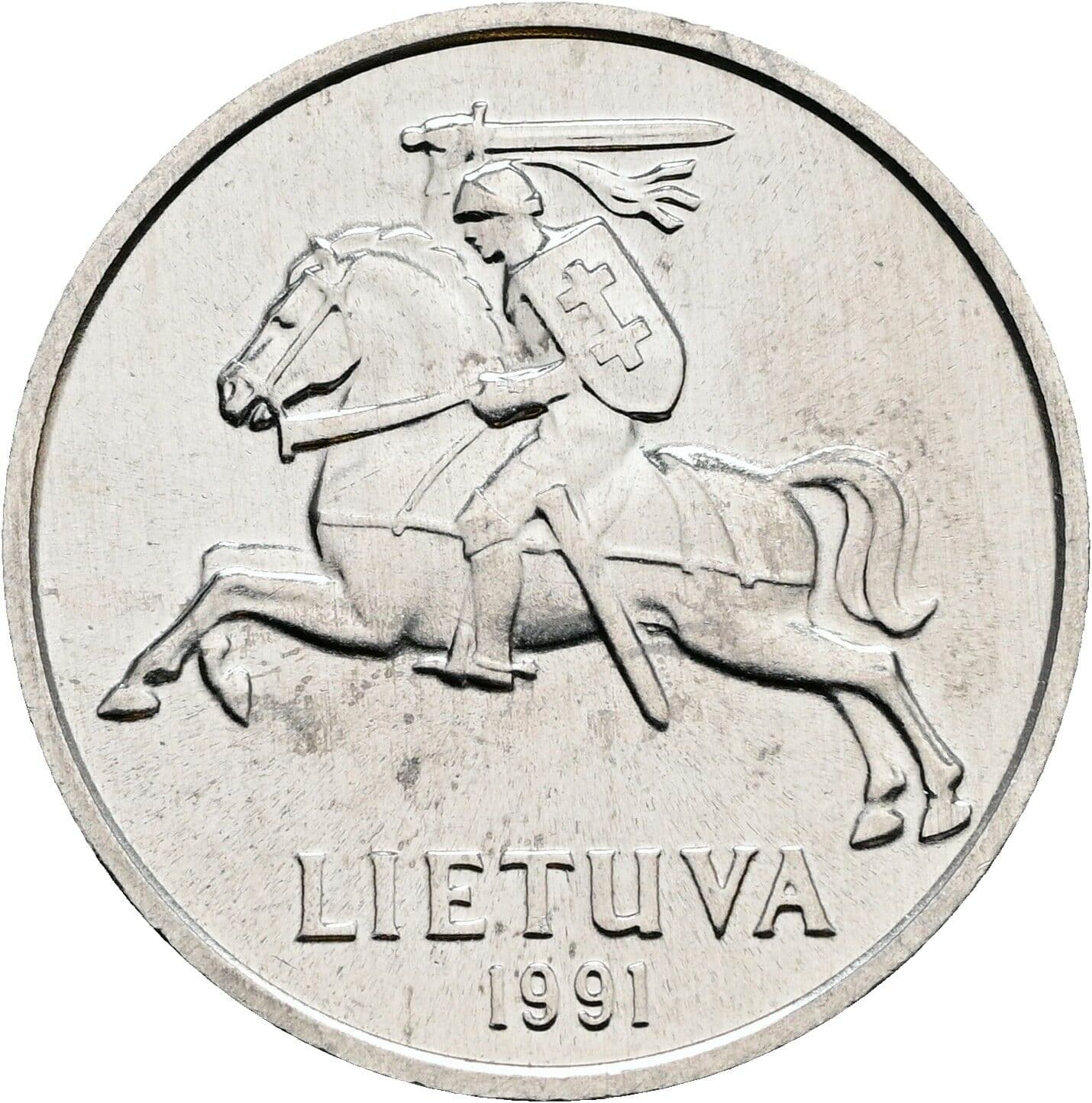 5 Centai 1991 – Rückseite