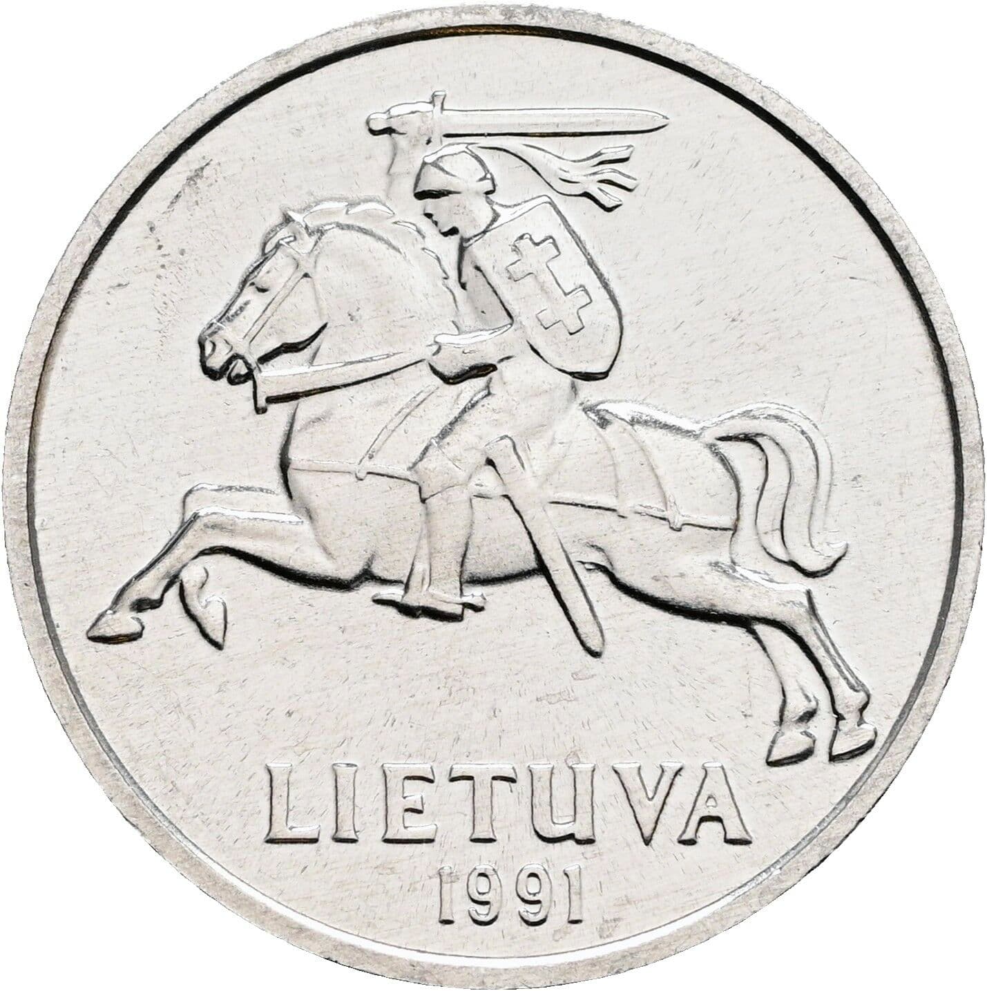 5 Centai 1991 – Rückseite