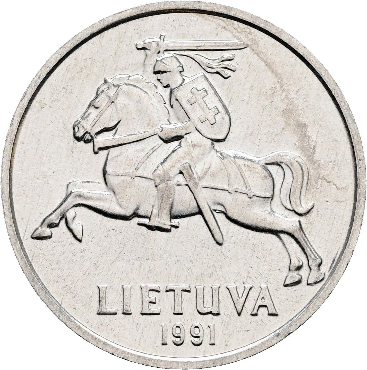 5 Centai 1991 – Rückseite