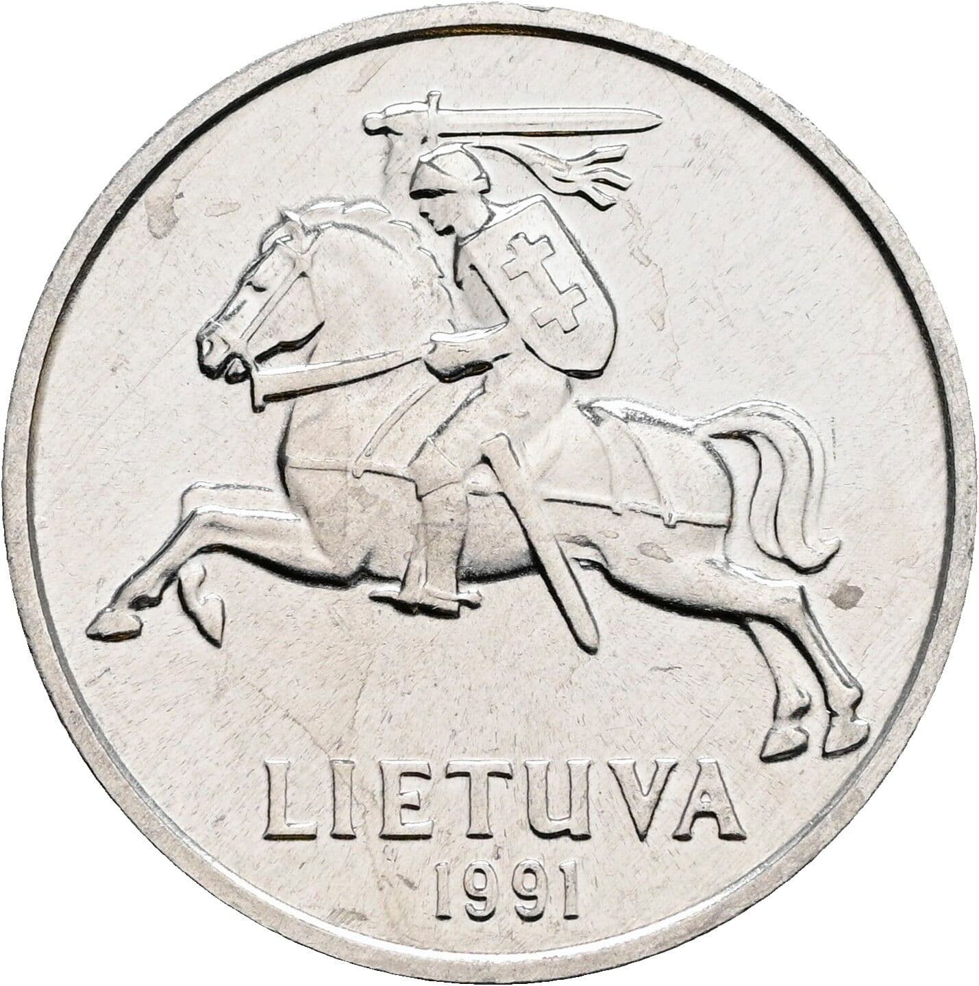 5 Centai 1991 – Rückseite