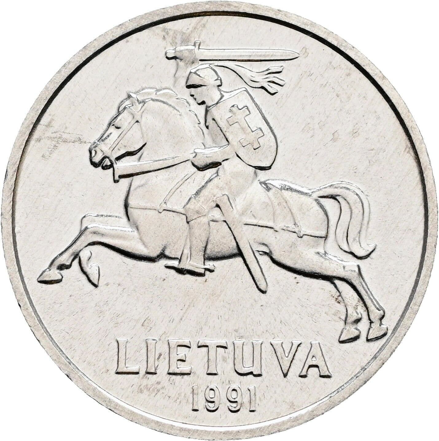 5 Centai 1991 – Rückseite