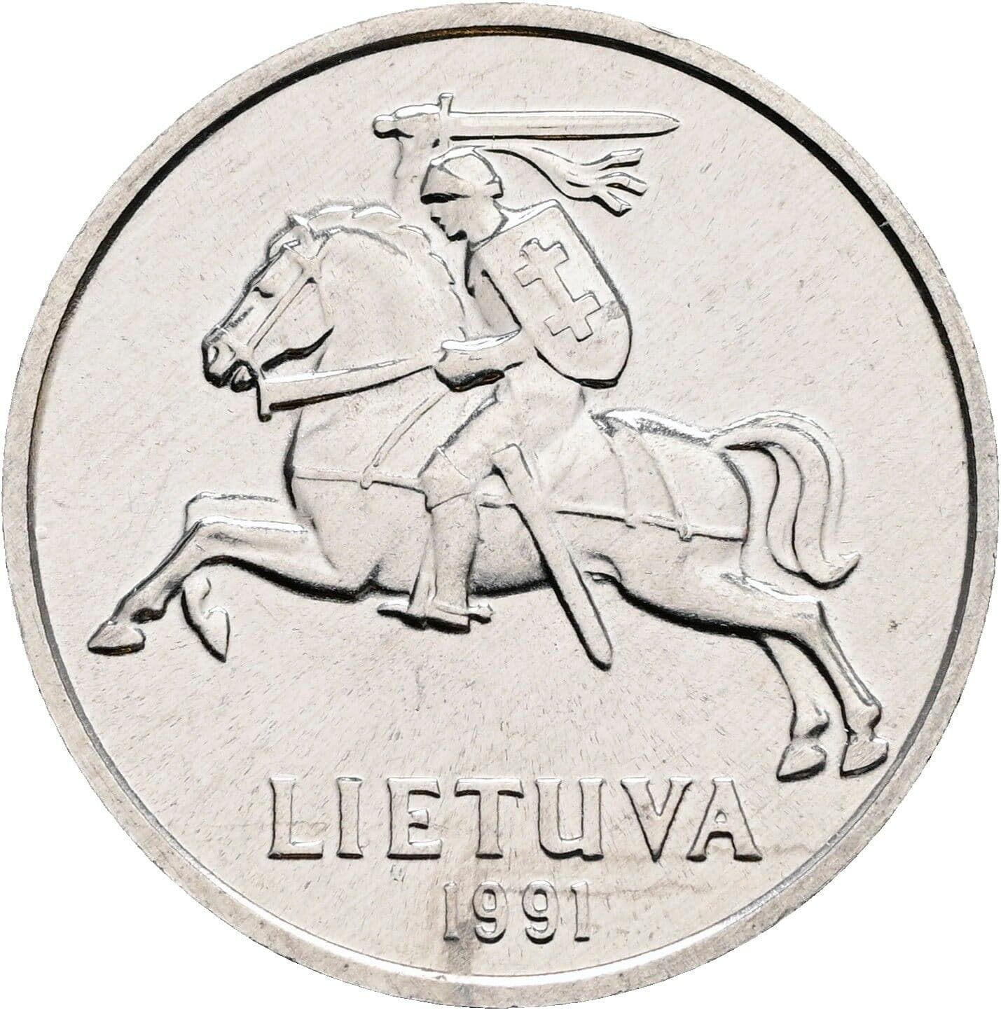 5 Centai 1991 – Rückseite
