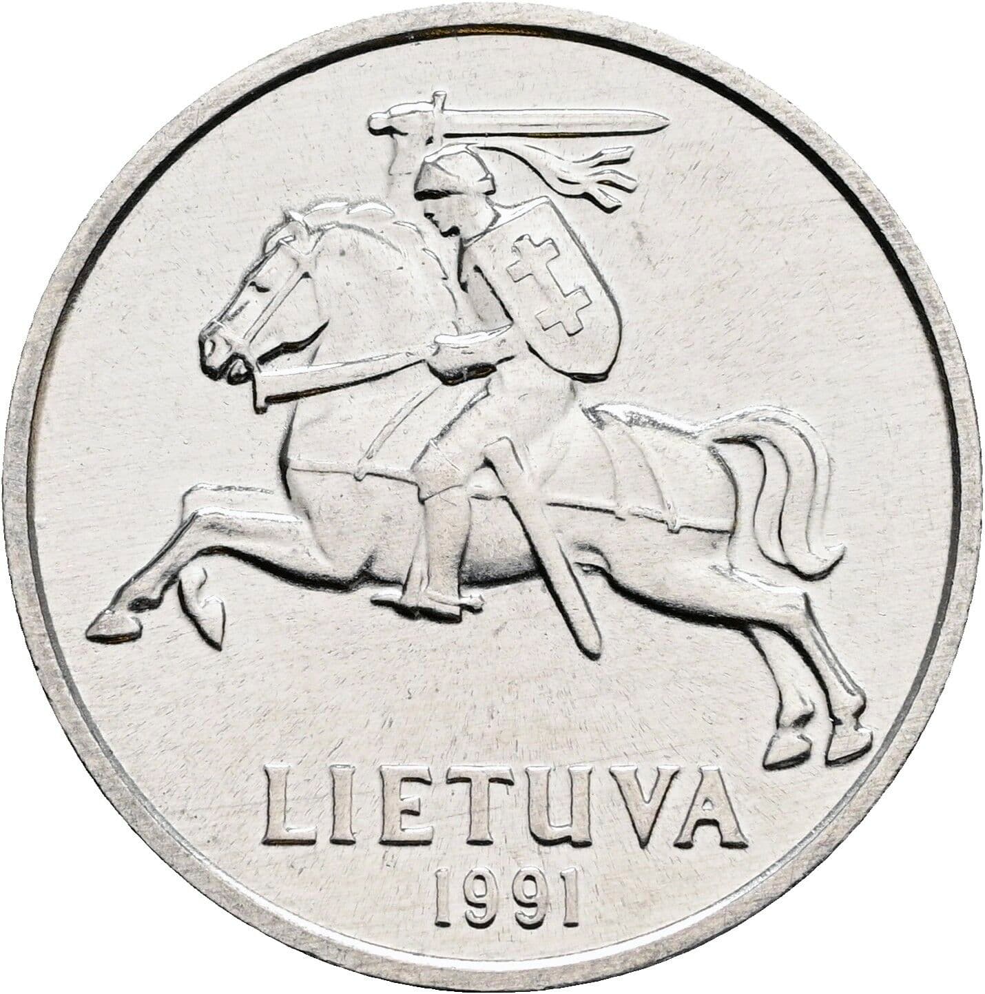 5 Centai 1991 – Rückseite