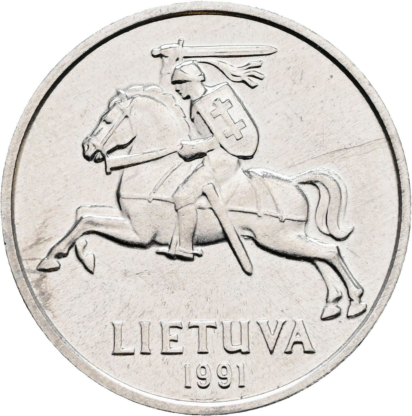 5 Centai 1991 – Rückseite