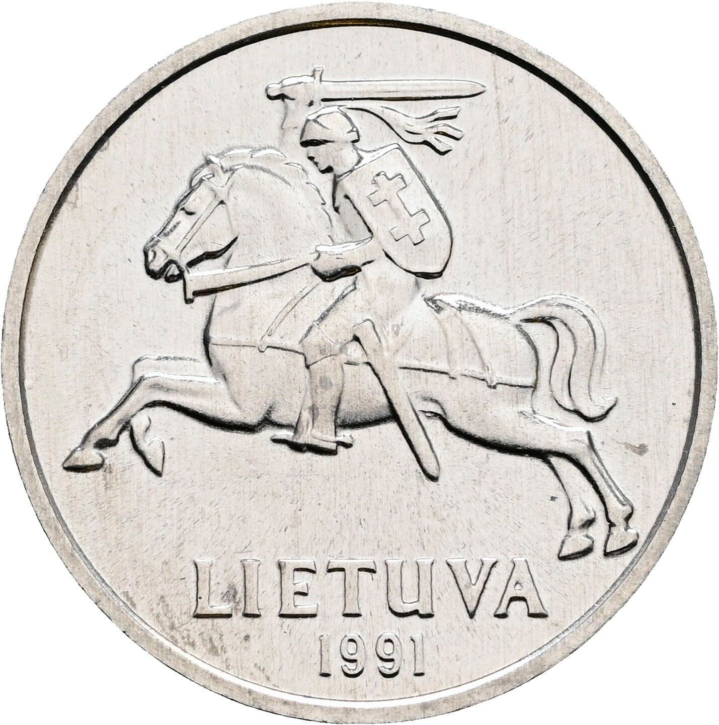 5 Centai 1991 – Rückseite