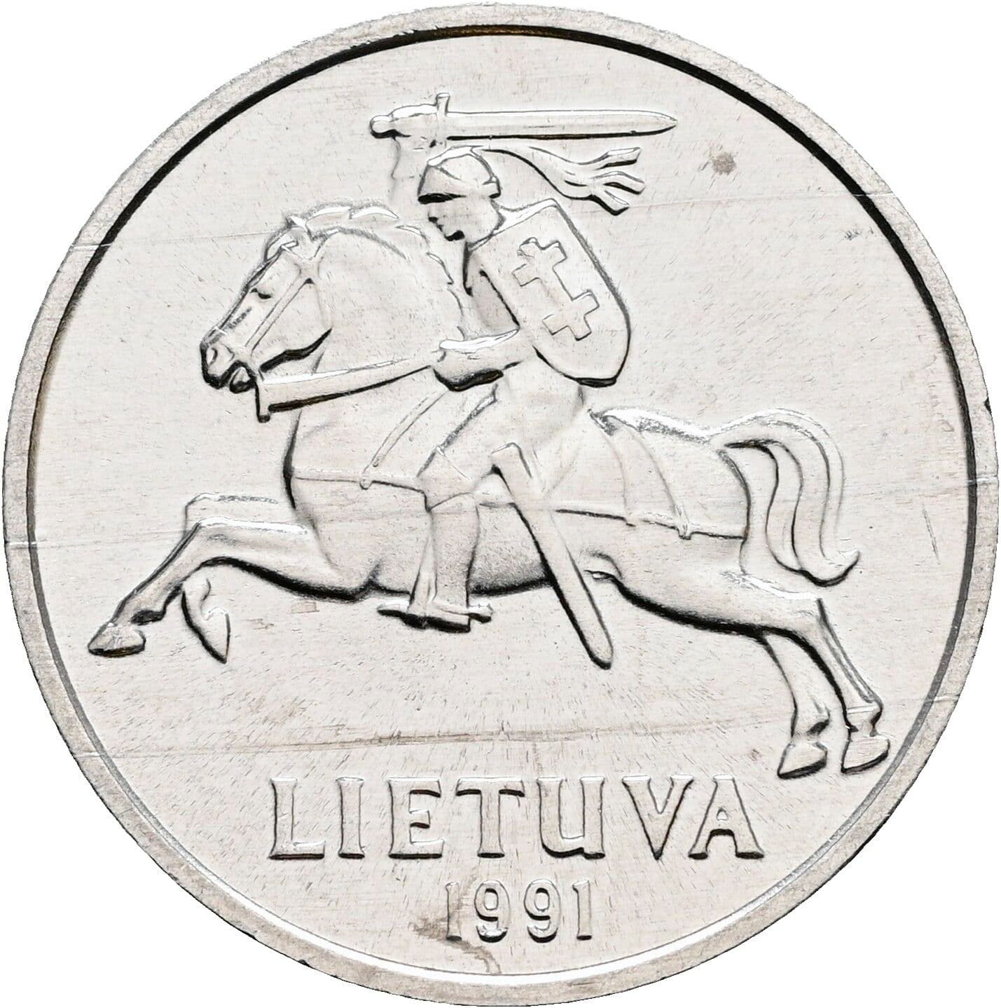 5 Centai 1991 – Rückseite