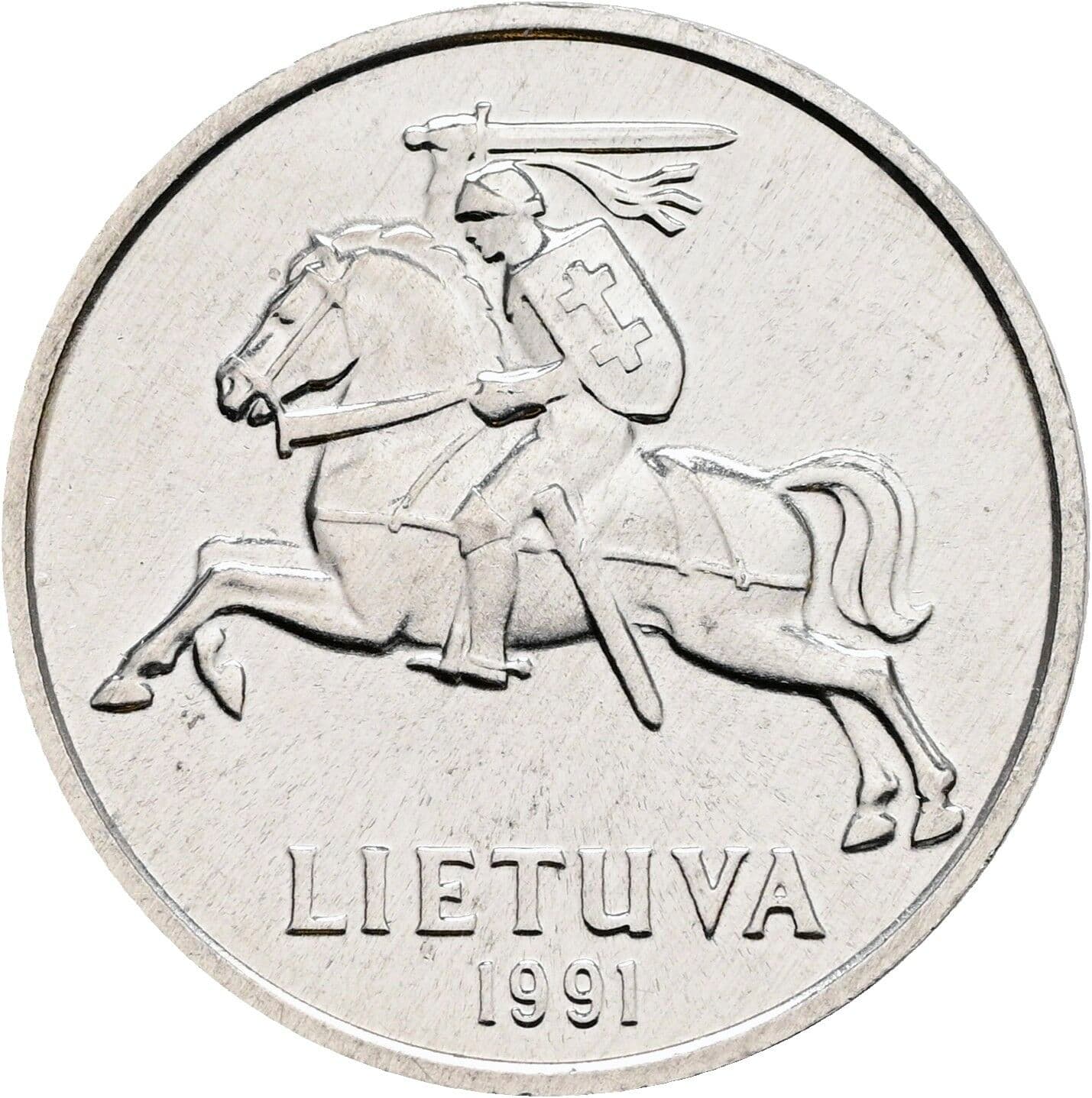 5 Centai 1991 – Rückseite