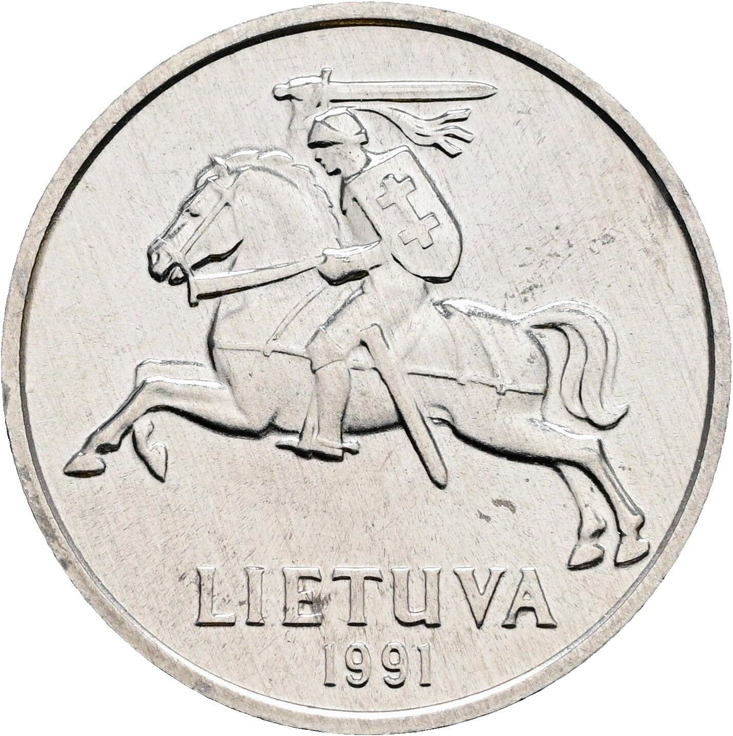 5 Centai 1991 – Rückseite