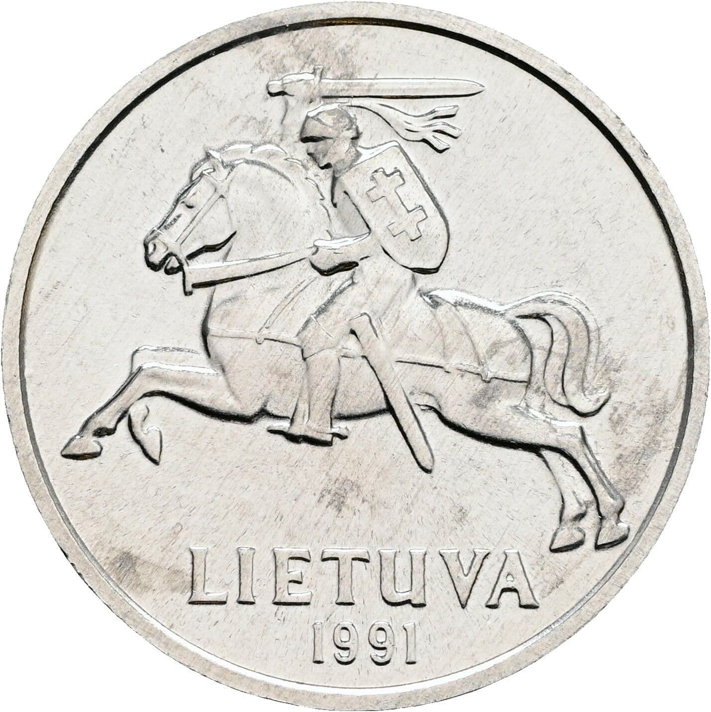 5 Centai 1991 – Rückseite